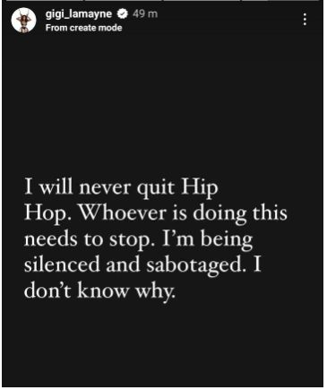 Gigi Lamayne rubbishes rumours she’s quitting hiphop - Haybo Wena SA